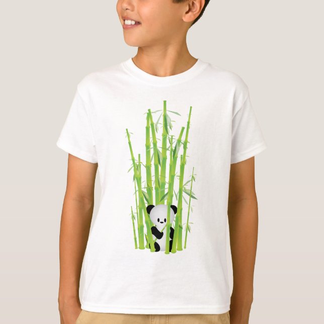 BabyPanda i bambuskog T Shirt (Framsida)