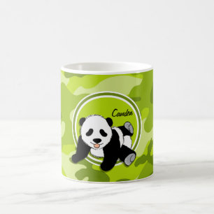BabyPanda; ljust - grön camo, kamouflage Kaffemugg