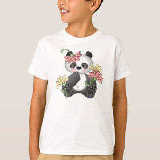 BabyPanda med blommor Tee