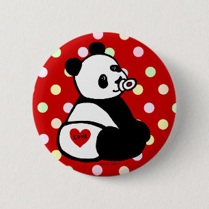 BabyPandatecknad Knapp