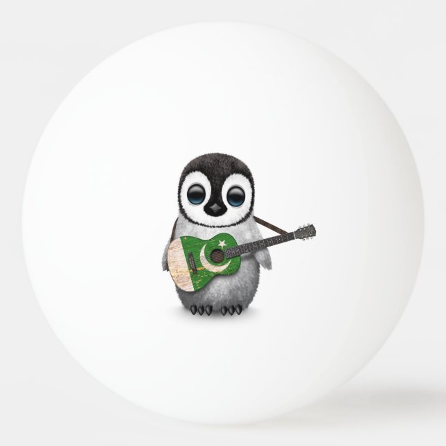 Babypingvin som leker den pakistanska pingisboll (Framsidan)