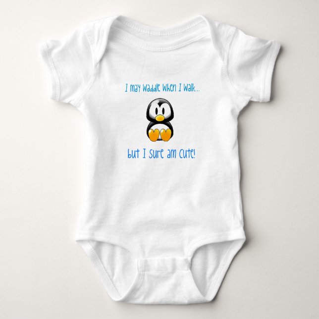 Babypingvin Waddler Sbhirt Tee Shirt (Framsida)