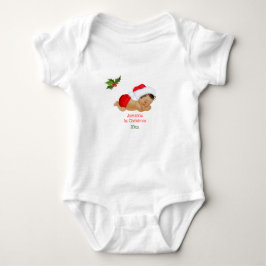 Babypojke Första jul röda tomteluvan T Shirt