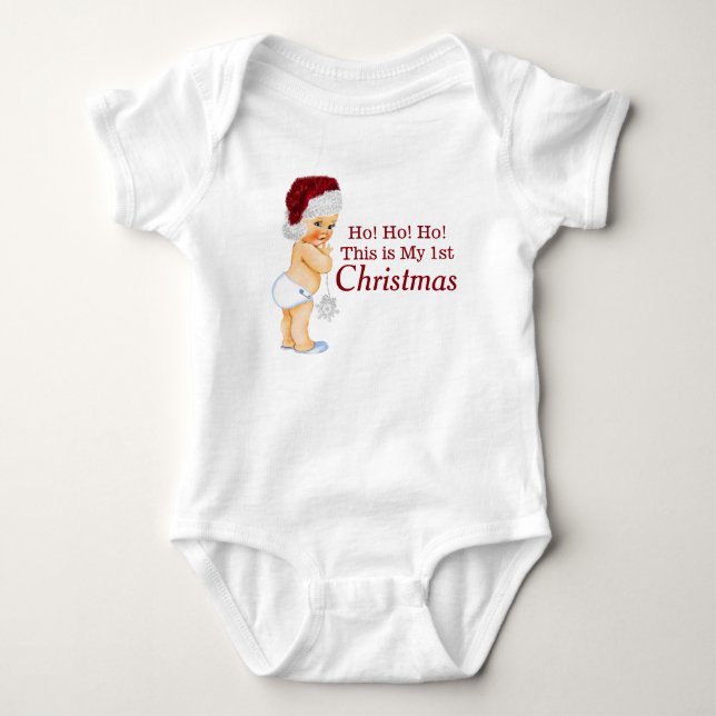 Babypojke första julen tee (Framsida)
