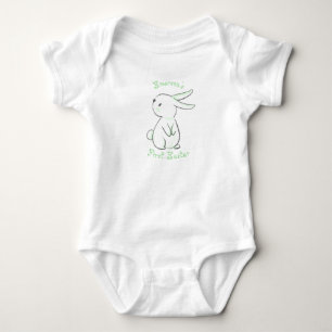 Babypojke första påsk med söt kanin grön t shirt