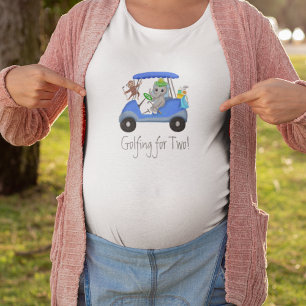 Babypojken elefant & apa golfar för två t shirt