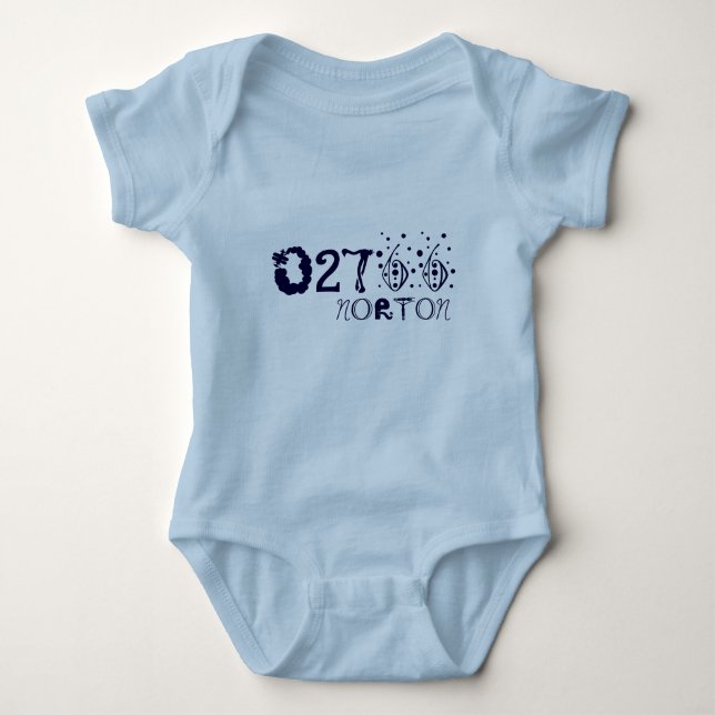 BabyPOSTNUMMERskjorta Tee Shirt (Framsida)