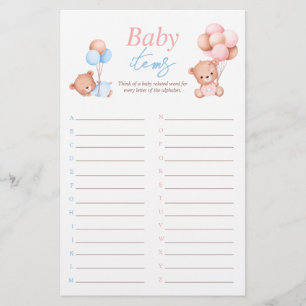 Babypresenter Pojke Flicka Tvillingar Baby Shower  Flygblad