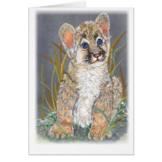 Babypuma Hälsningskort