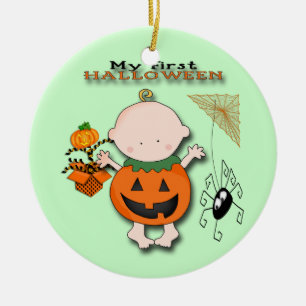 Babypumpa min 1st Halloween rundaprydnad Julgransprydnad Keramik
