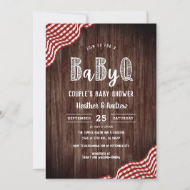 Babyq Backyard BBQ Couples Baby Shower-inbjudan Inbjudningar