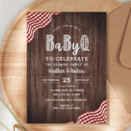 Babyq Backyard BBQ-meded Shower-inbjudan Inbjudningar