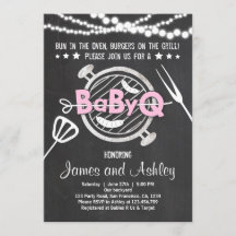 BabyQ BBQ Par Shower Coed Baby Shower Rosa