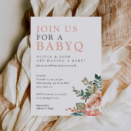 BabyQ Girl Baby Shower BBQ Inbjudningar