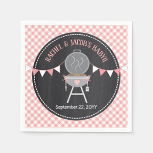 BABYQ Rosa Bun i Oven Flicka Shower Pappersservett