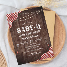 BabyQue Picnic BBQ Couppes babybordsinbjudning