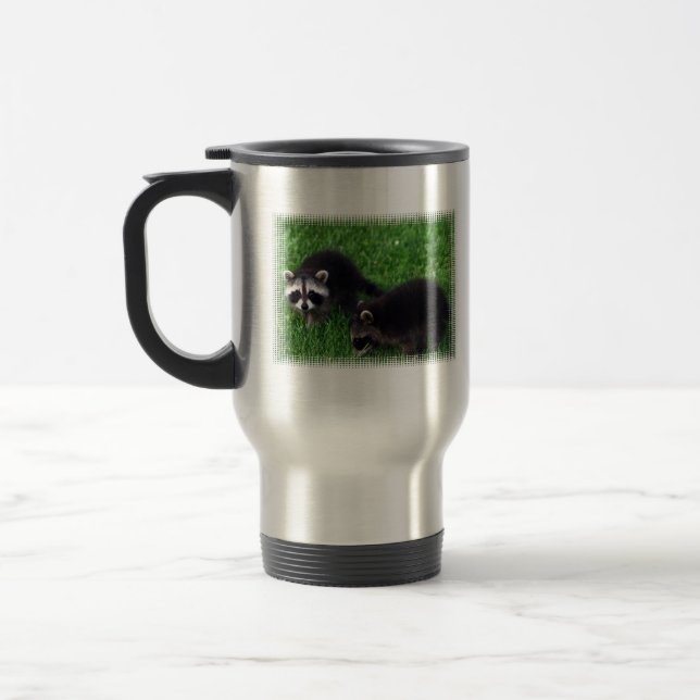 BabyRaccoonstravel mug Resemugg (Vänster)