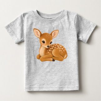 Babyrådjur Serieteckning Söt Skogsdjur T Shirt