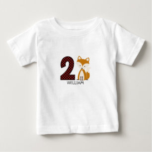 Babyrävplädet understöder födelsedagskjortan tee shirt