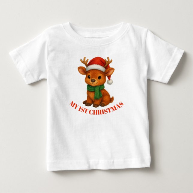 Babyrenens Första Jul T Shirt (Framsida)