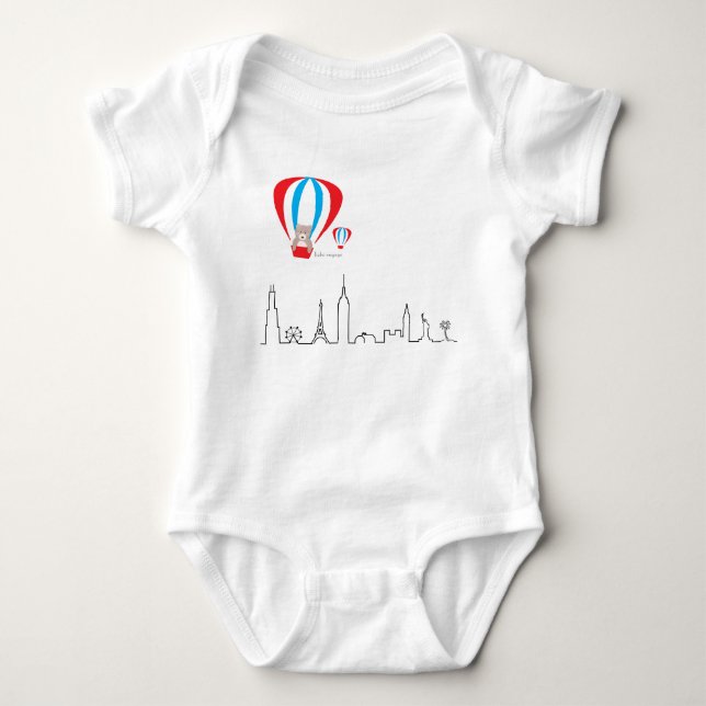 BabyRomper med världshorisont T-shirt (Framsida)