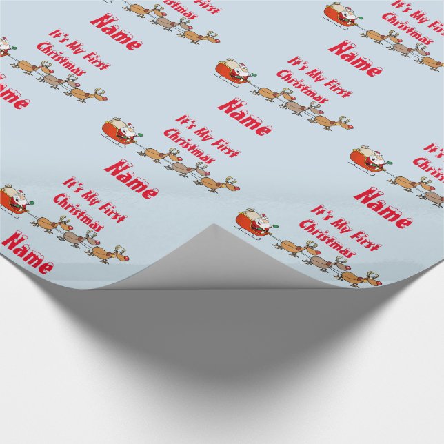 Babys 1:a Jul-GIFTWRAP-Personlig Presentpapper (Hörn)