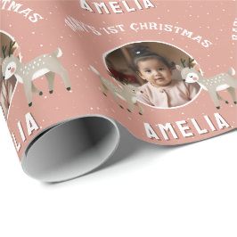 Baby's 1:a jul Tomte Julsouvenir Foto Presentpapper