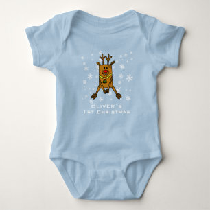 Baby's 1:a julklappen Hjort Snowflake Boy T Shirt