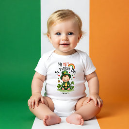 Babys 1:a St. Patrick's Day, Liten Skatt T Shirt