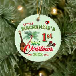 Baby's 1:a Trini-jul GRÖN Julgransprydnad Keramik