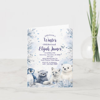 Baby's 1st Birthday Invitation  Helgkort