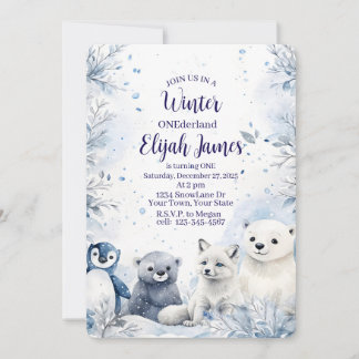Baby's 1st Birthday Invitation  Julkort