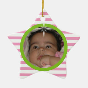 Baby's 1st jul Anpassningsbar Ceramic Star Ornamen Julgransprydnad Keramik