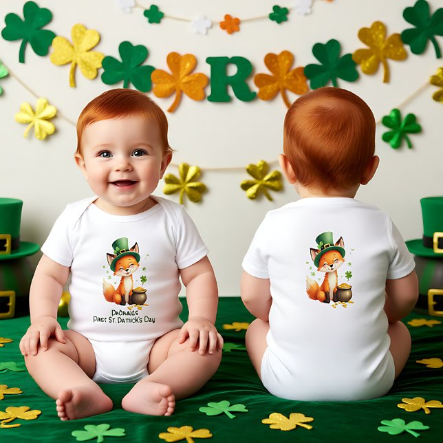 Baby's 1st St. Patrick's Day, Foxy & Fortunate T Shirt (Baby's 1st St. Patrick's Day, Foxy & Fortunate Baby Bodysuit)