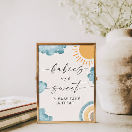 Babys är söta Baby Shower Solsken Poster