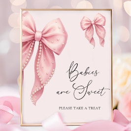 Babys är söta Ta en godsak Rosa slinga slinga Poster