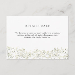 Baby's Breath Detaljer Bifogat Kort