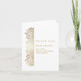 Baby's Breath Guld Blommig Bröllop Tacksamhet Tack Kort