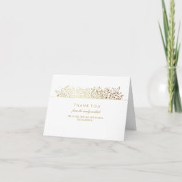 Baby's Breath Guld Folie Blommig Bröllop Tacksamhe Tack Kort