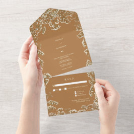 Baby's Breath Guldstång Bröllop RSVP