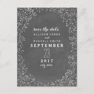 Baby's Breath Kritstavla Inspirerad Spara Datumet Meddelande Vykort