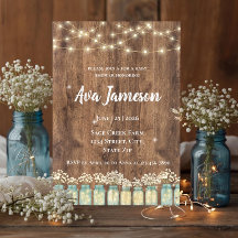 Baby's Breath Lysande Murad Glas Rustik Barnkalas
