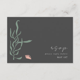 Baby's Breath Monogram Bröllop RSVP Tilläggskort