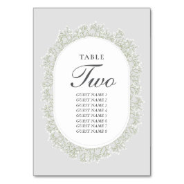 Baby's Breath Monogram Gypsophila Floral Wedding Bordsnummer