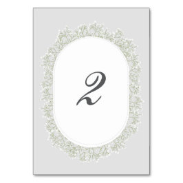 Baby's Breath Monogram Gypsophila Floral Wedding Bordsnummer