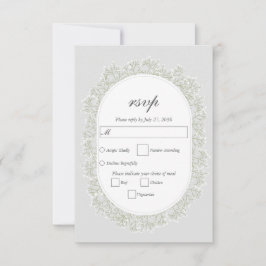 Baby's Breath Monogram Gypsophila Floral Wedding OSA Kort
