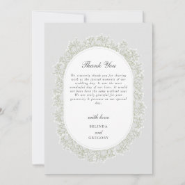 Baby's Breath Monogram Gypsophila Floral Wedding Tack Kort