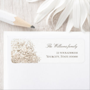 baby's breath returadress etikett