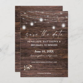 Baby's Breath Rustik Spara Datum Spara Datumet