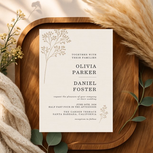 Baby's Breathe Wedding Inbjudningar (Skapare uppladdad)